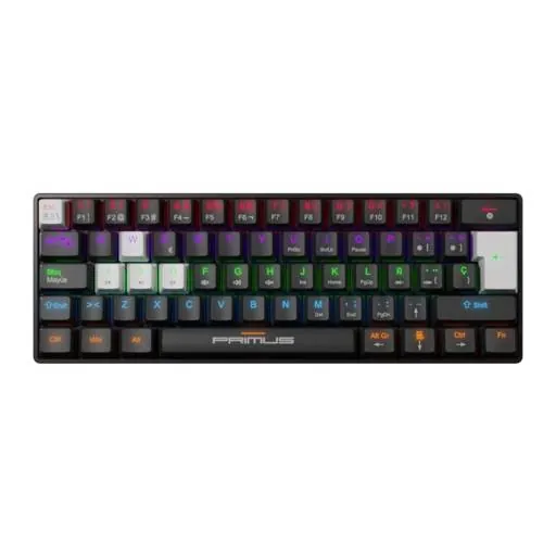 Teclado Mecánico Primus Ballista61T PKS-060G-S, 61 Teclas, Switches Red, Retroiluminación RGB, USB-C 1