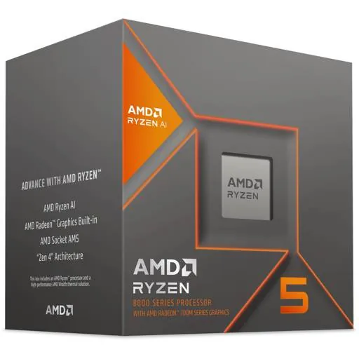 Procesador AMD Ryzen 5 8600G, AM5, 6 Nucleos, 12 Hilos, Gráficos Radeon 760M 1