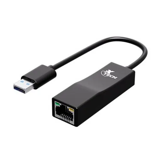 Adaptador USB 3.0 a RJ-45, 1 Gbps, Plug & Play, 17 cm, Xtech XTC-376 - Negro 1
