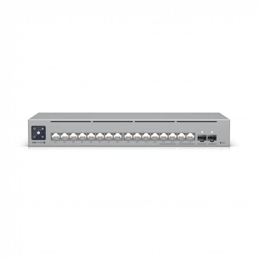 Switch de Capa 3 con PoE para Redes Empresariales, Ubiquiti UniFi Switch Pro Max 16 PoE 1