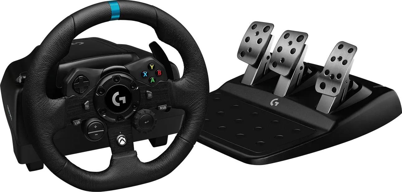 Volante Logitech G923 TRUEFORCE para Xbox One, Diseño Premium, Doble Embrague, Pedales incluidos 1
