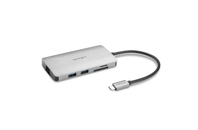 Hub USB Kensington UH1400p, USB-C, HDMI, USB 3.0, Lector de Tarjetas, Plateado 1