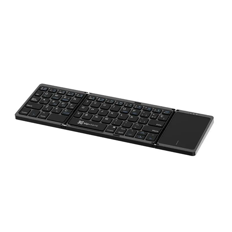 Teclado Inalámbrico Plegable con Panel Táctil, Bluetooth 5.0, Klip Xtreme KCK-650S-BK - Español 1