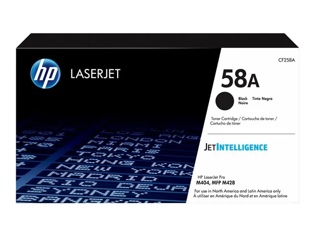 Cartucho de Tóner Original HP 58A LaserJet negro (CF258A) 1