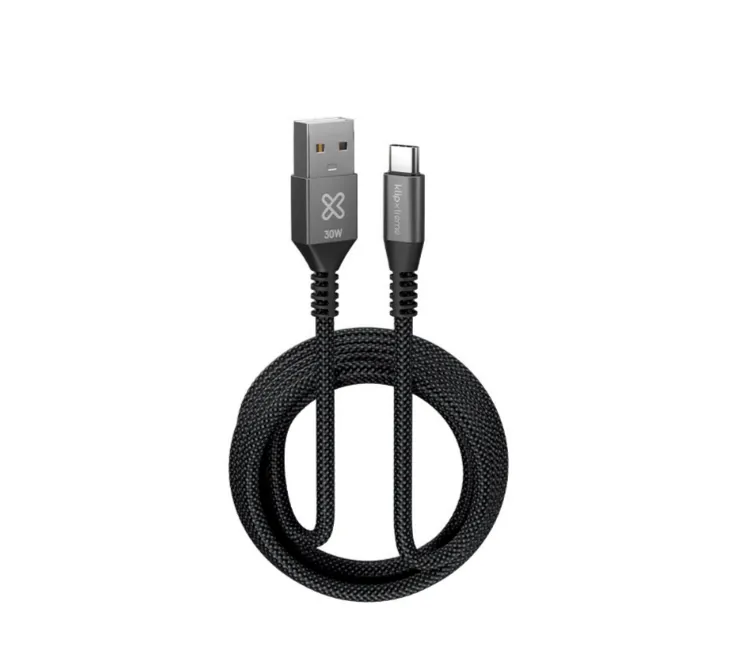 Cable Trenzado USB-A a USB-C Klip Xtreme PowerGo 050 30W 3m 1
