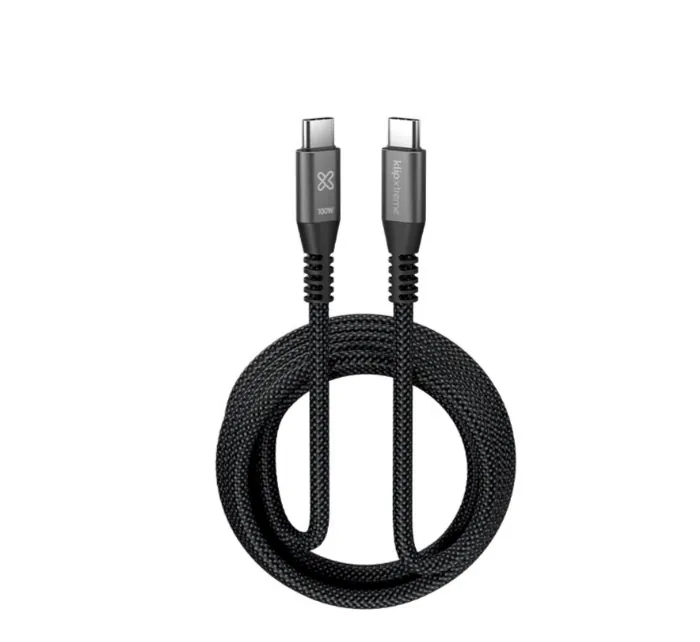 Cable Trenzado USB-C a USB-C Klip Xtreme PowerGo 550 100W 3m 1