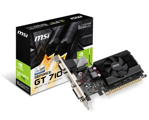 Tarjeta de Video MSI Nvidia® GeForce® GT 710 2GD3, 2GB DDR3, 64-bit, PCI-e 2.0 1