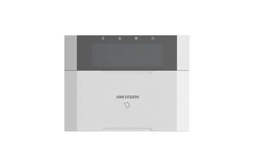 Teclado cableado con pantalla LCD Hikvision DS-PK1-LRT-HWB para Panel AX Hybrid Pro, Lector RFID 1