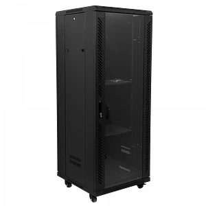RACK Vidrio Piso 32U/140cm 600mm 60cm-Fondo c/PDU-Vent