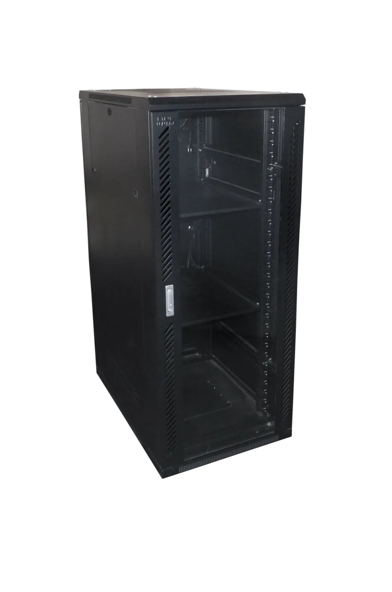 Rack Vidrio 30U 900mm 90cm-Fondo Ventiladores PDU Bandejas 1