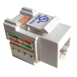 Modulo Blanco Cat6 U/UTP Punchable Keystone Conector Hembra RJ45