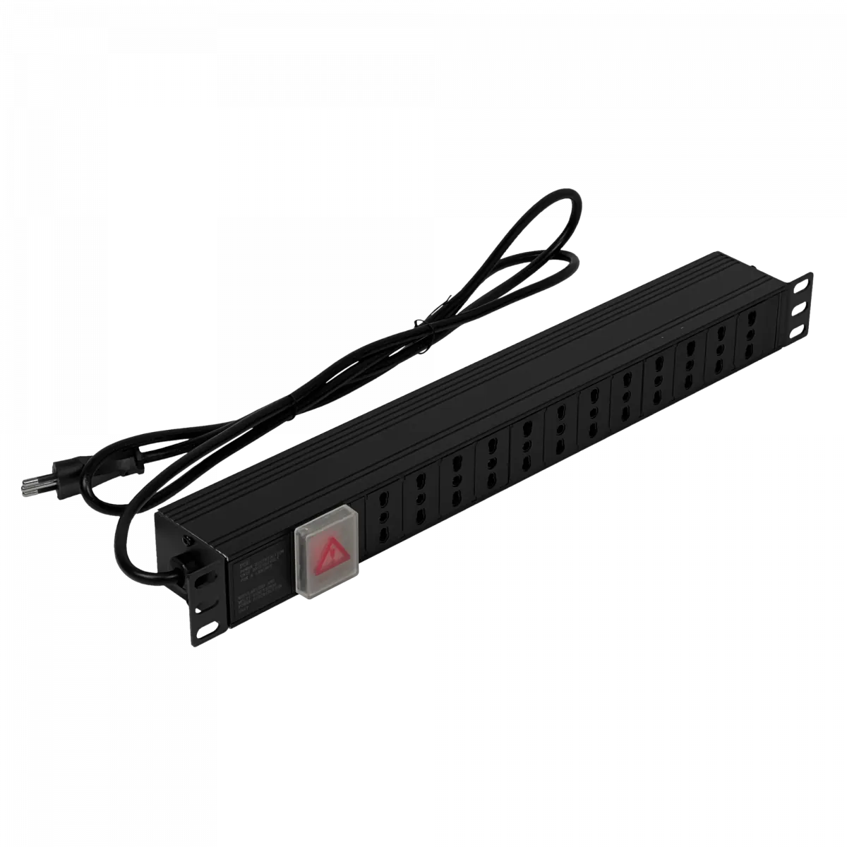 PDU Regleta 12-Hembra-Ch 10A Rack-1U Switch-Piloto Macho-Ch 1