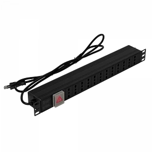PDU Regleta 12-Hembra-Ch 10A Rack-1U Switch-Piloto Macho-Ch