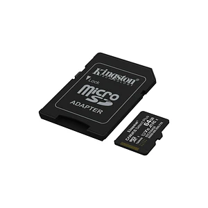 Tarjeta MicroSDXC 64GB Kingston SDCS3 Canvas Select Plus 100MB/s Clase 10 A1 + Adaptador SD