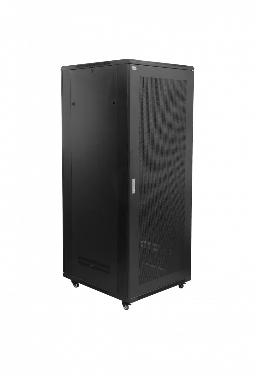 Gabinete LINKMADE RK42-9P8L 42U 800mm Ancho 900mm Fondo Negro 2 Organizadores 1