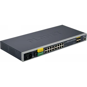 Switch Planet 16-1000 4-SFP Console L2/L4 Industrial Switch Rack 100-240VAC