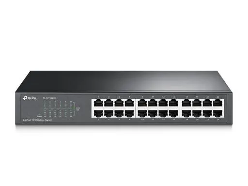 Switch TP-LINK TL-SF1024D 24 Puertos 10/100Mbps, Diseño Compacto, Auto MDI/MDIX, Rackable, No Admini 1