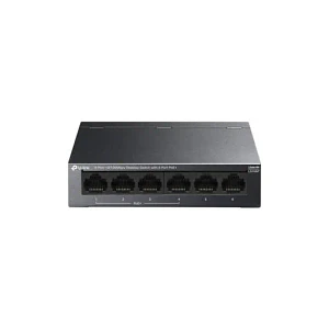 Switch TP-Link LS106P de 6 puertos 10/100 Mbps con 4 puertos PoE+