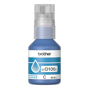 Botella de tinta original Brother BTD100C color cian – impresión nítida y duradera