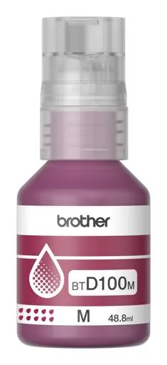 Botella de tinta original Brother BTD100M color magenta – colores vivos y consistentes 1