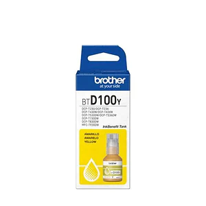 Botella de tinta original Brother BTD100Y color amarillo – tonos brillantes y de calidad
