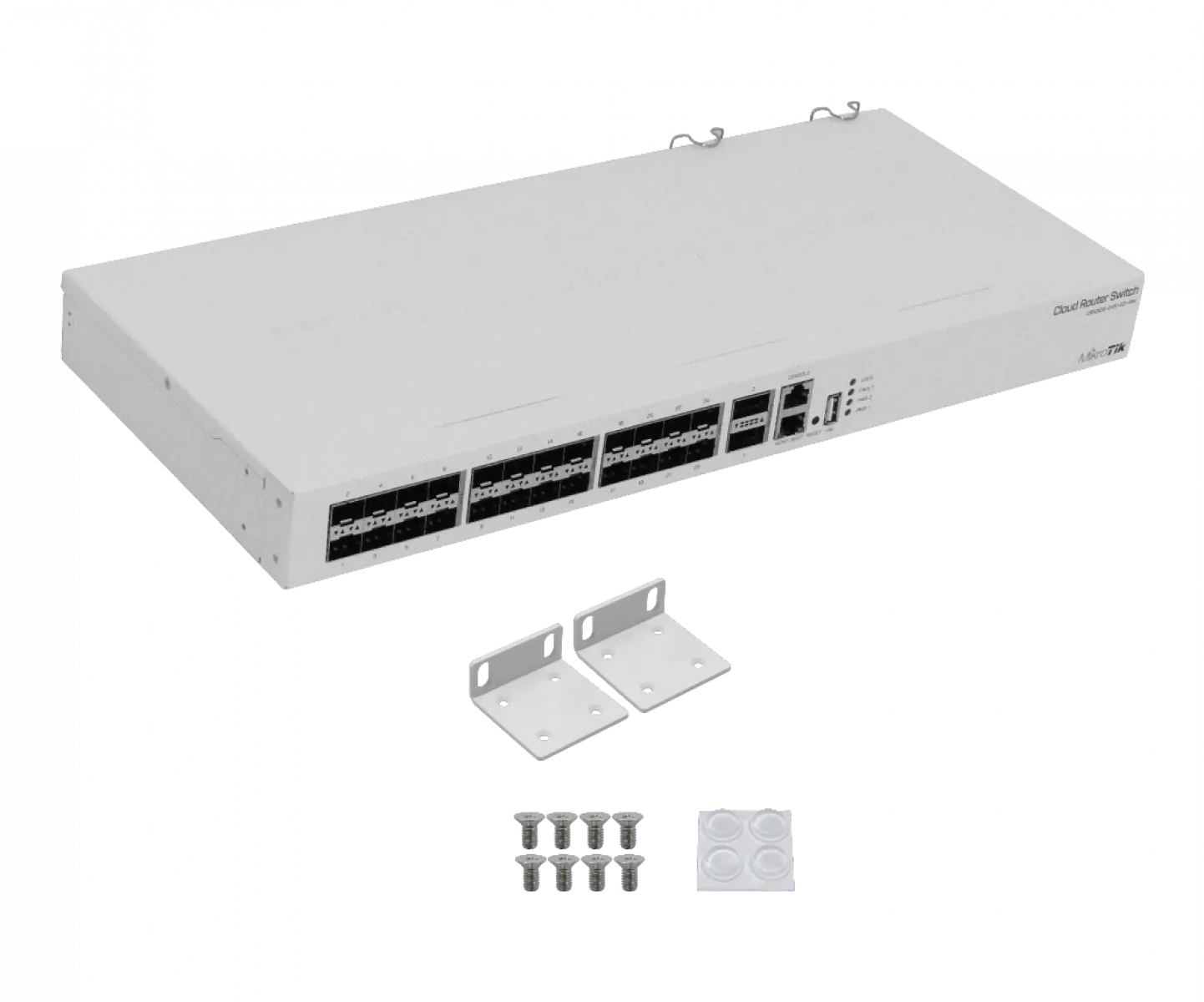 Switch MikroTik CRS326-24S+2Q+RM, 24 Puertos SFP+, 2 Puertos QSFP+, Alta Velocidad y Rendimiento 1