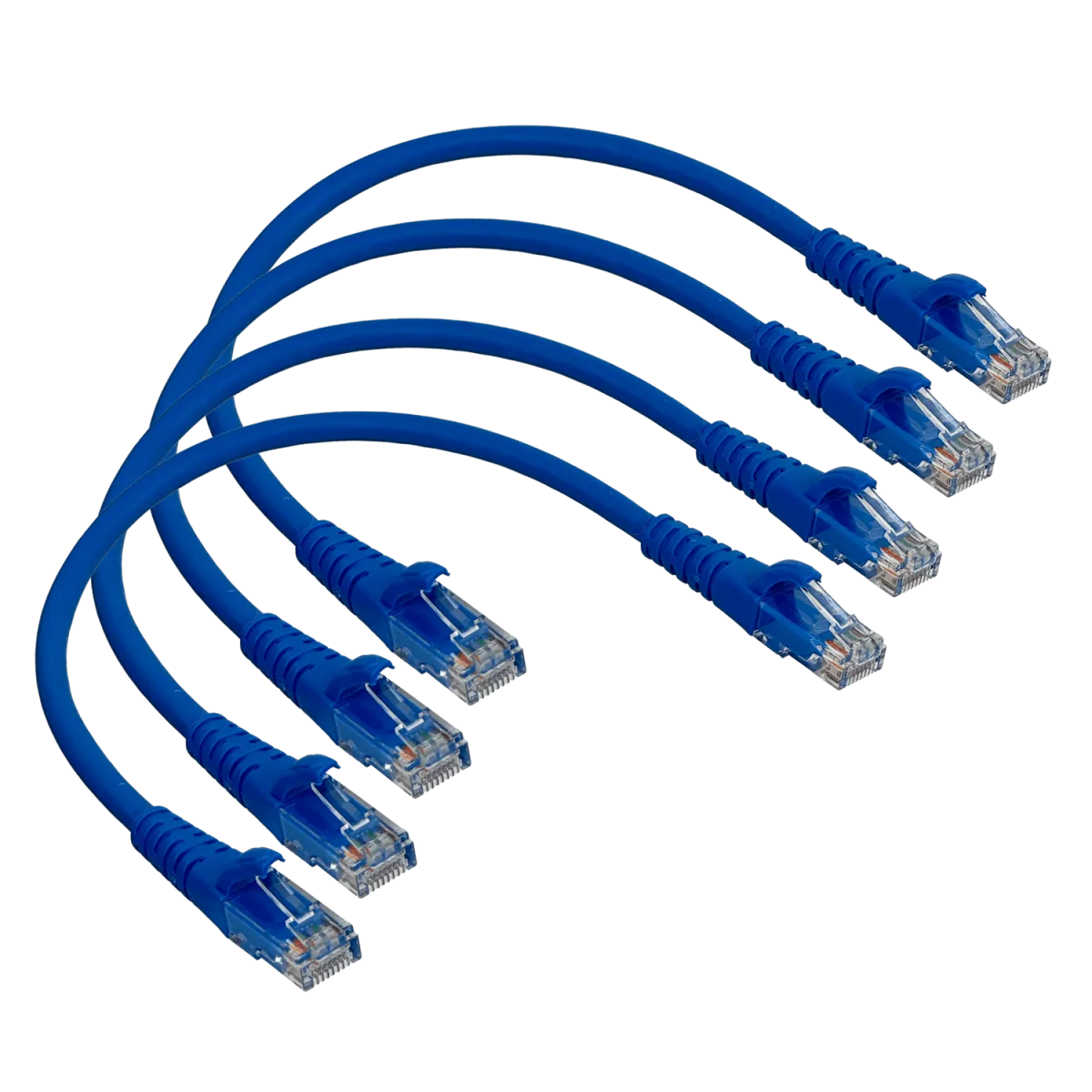 Pack x4 Cable Patch LINKMADE Cat6 Azul 30cm LSZH Inyectado Multifilar 1