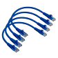 Pack x4 Cable Patch LINKMADE Cat6 Azul 30cm LSZH Inyectado Multifilar - Miniatura 1