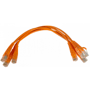 Pack x4 Cable Patch LINKMADE Cat6 30cm Naranjo LSZH Inyectado