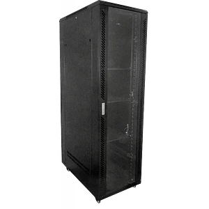 Gabinete 42U Fondo 1000mm Vidrio 4 Ventiladores PDU y Bandejas 