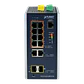 Switch PLANET 8-1000-PoE 2-1000 2-SFP 240W-tot RielDIN Switch Indust 8P2T2S - Miniatura 1