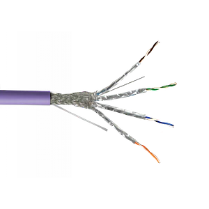 Cable TRIMERX Cat7 S/FTP LSZH 23AWG 305m Violeta – Cobre Unifilar