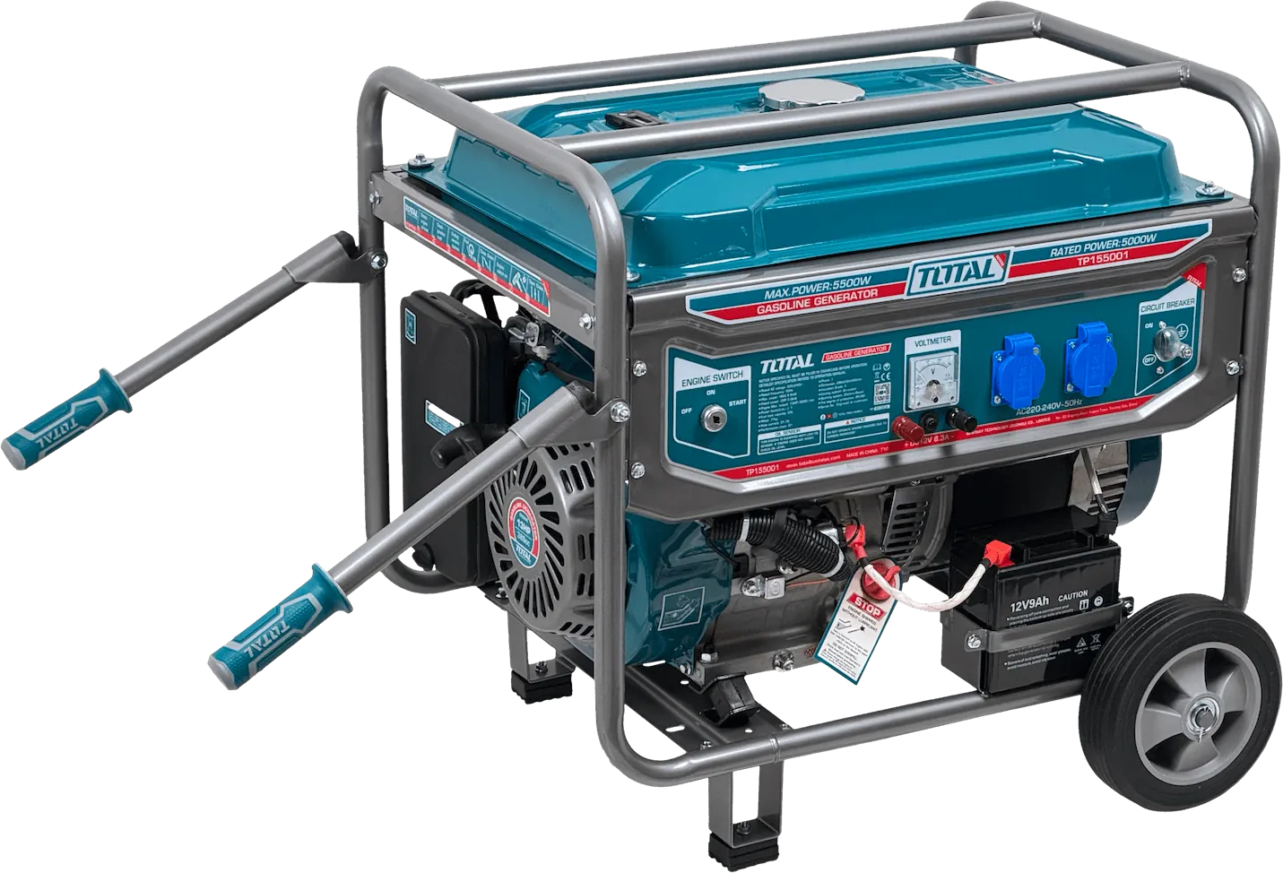 Generador a Gasolina TOTAL TP155001 5000W Tanque 25L 220V - Potencia para Uso Intensivo 1