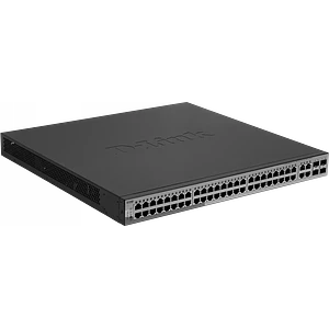 Switch D-Link 48-1000-PoE+ 4-SFP tot-370W Switch Smart Rack req-Cable-C13