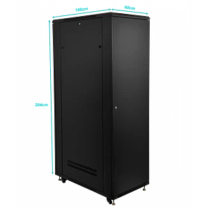 Gabinete Rack LINKMADE RK42-10VLD 42U 100cm de Fondo Desarmado con PDU, Ventilador y Bandejas, Negro