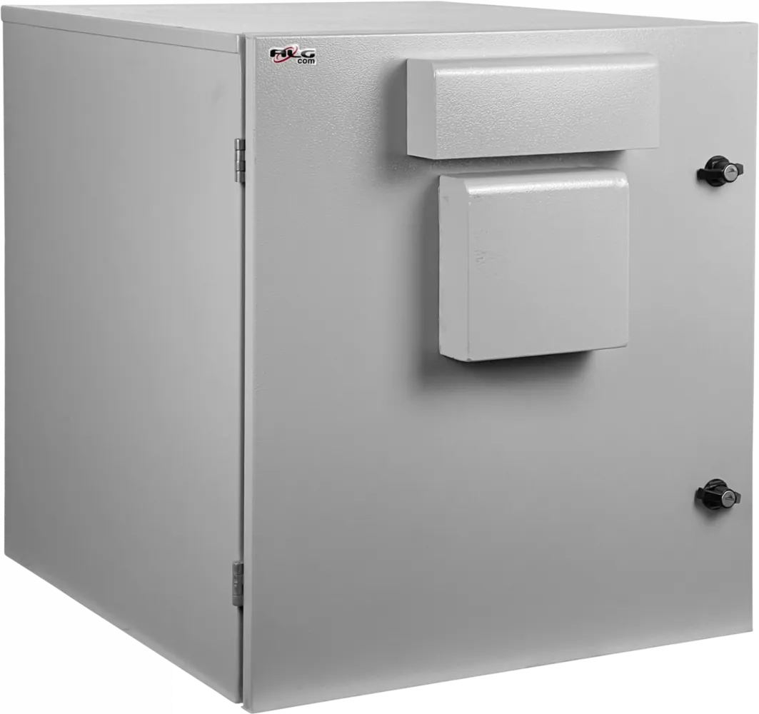 Rack Exterior Poste Galvanizado p/Baterias Algcom 6U 640x590mm IP54  1