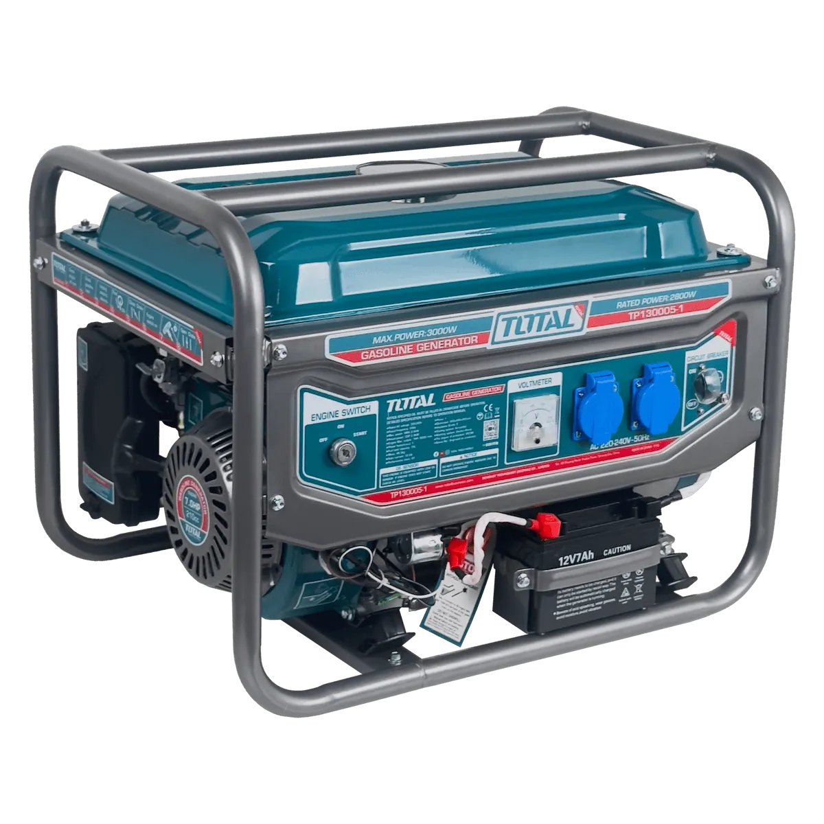 Generador Total TP130005-1 - Gasolina 3kW, 210cc, Arranque Eléctrico 1