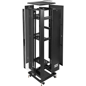Gabinete Rack 42U 60cm de Fondo Desarmado con Turbina y Bandeja - Negro Linkmade
