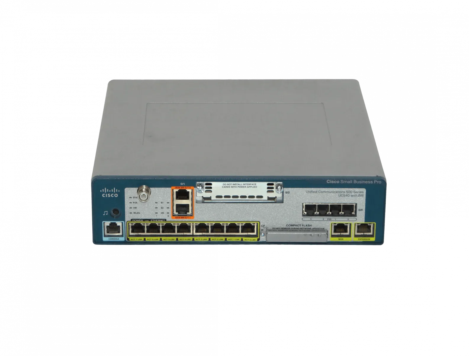 CISCO IP-PBX 2-BRI-ISDN 4-FXS 8-PoE 1-RPTNC-2dBi Console WAN Refacc. 1