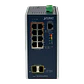 Switch PLANET 8-1000(4PoE-at) 2-SFP 144W-tot RielDIN Switch Industrial 4P4T2S - Miniatura 1