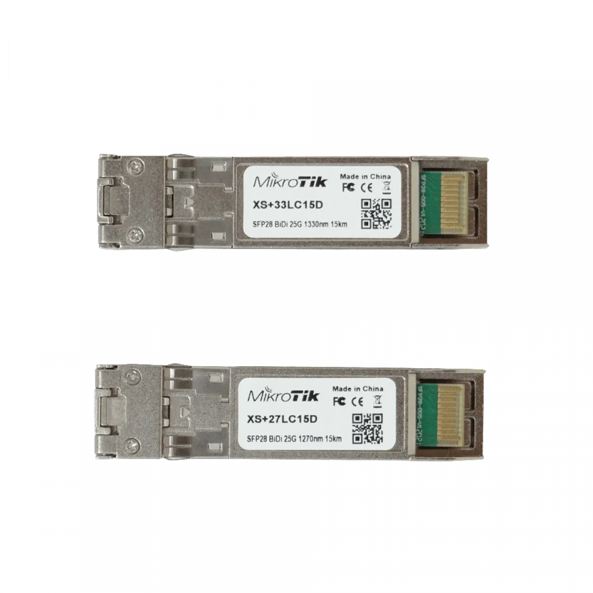 Módulo MikroTik XS+2733LC15D SFP28/SFP+10G BiDi 1270/1330nm 15km (2 unidades) 1