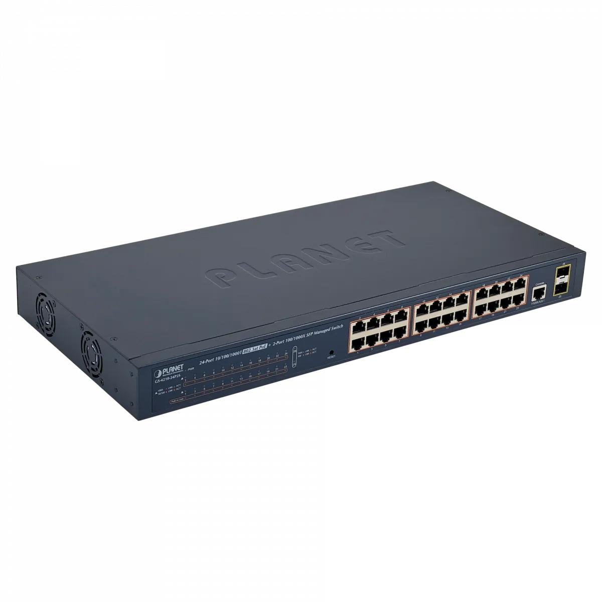 Switch Planet 24-1000-PoE+af/at 330W 2-SFP Console Switch Admin Rack L2/L4 1