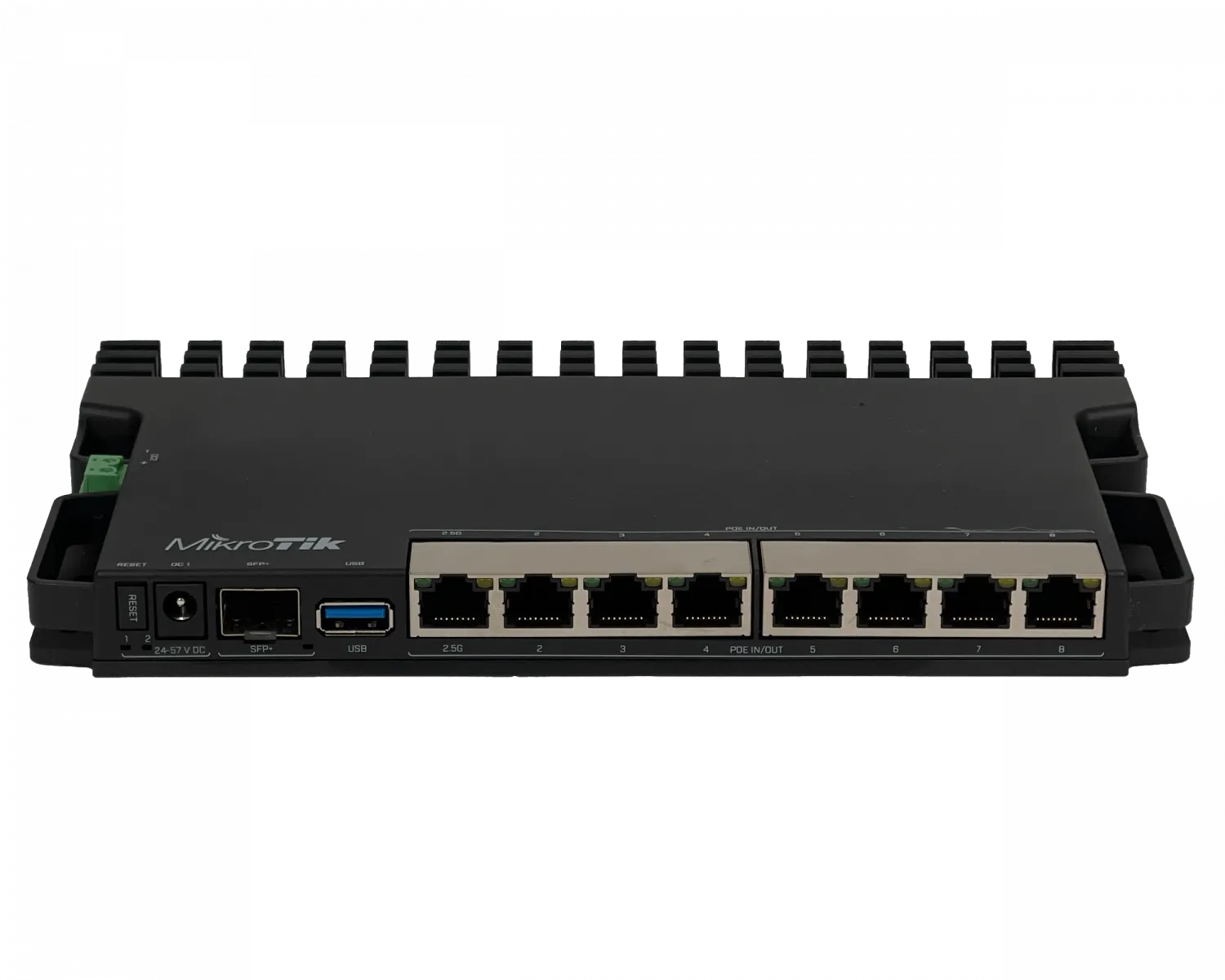 Router Compacto con PoE+ y Puertos Gigabit MikroTik RB5009UPr+S+IN 1