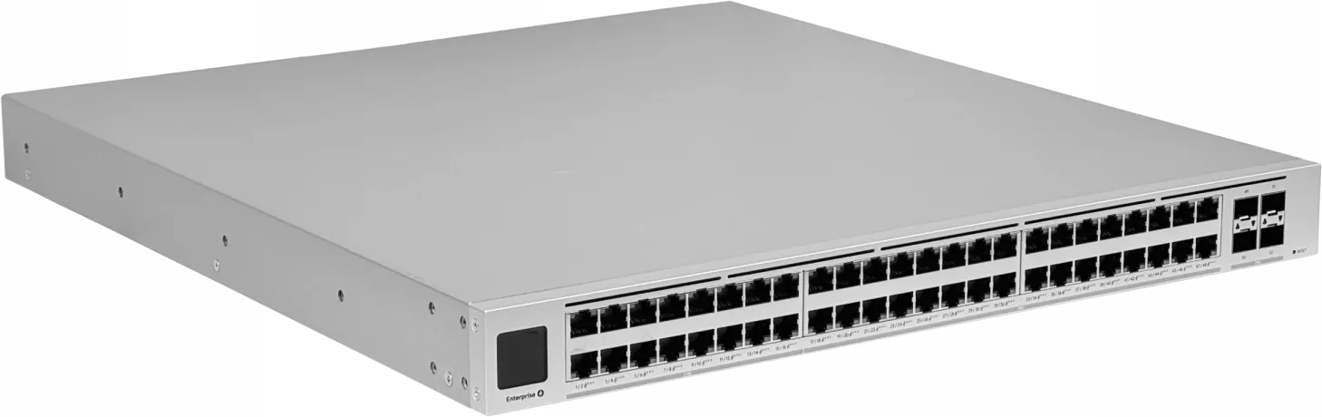 Switch Ubiquiti ECS 48 POE 48 Puertos PoE+++ con Uplink 25G Gestion L3 para Redes Empresariales 1