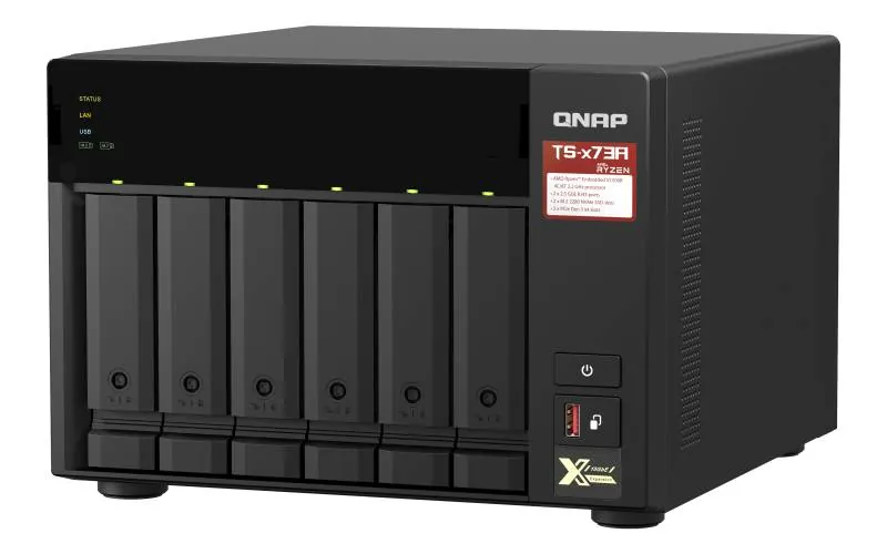 Servidor NAS QNAP AMD Ryzen™ RX-421ND, 4 Núcleos 2.2GHz, 6-Bay, 8GB Ram 1