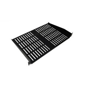 Bandeja Ventilada  1U para Rack, Fondo 30cm, Negra, Requiere Tornillos