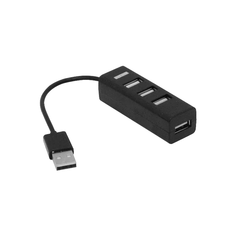 Adaptador USB HUB 4-USB-2.0 Cable-10cm 480mbps 1
