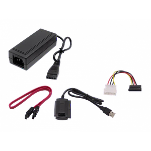 Adaptador USB2.0 a SATA IDE 2.5/3.5 con fuente de poder C13