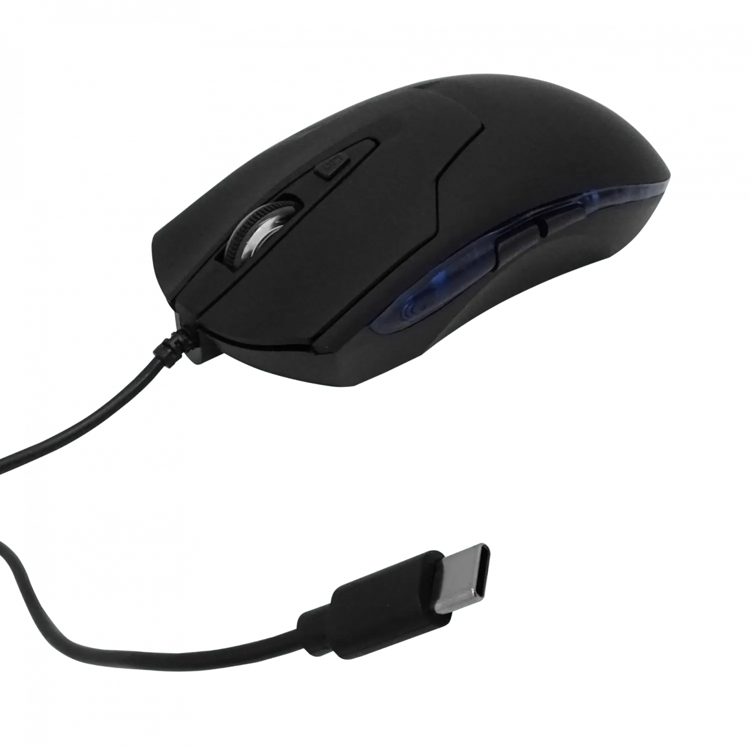 Mouse Type-C Cableado-135cm Negro Raton Clic-Silencioso 1