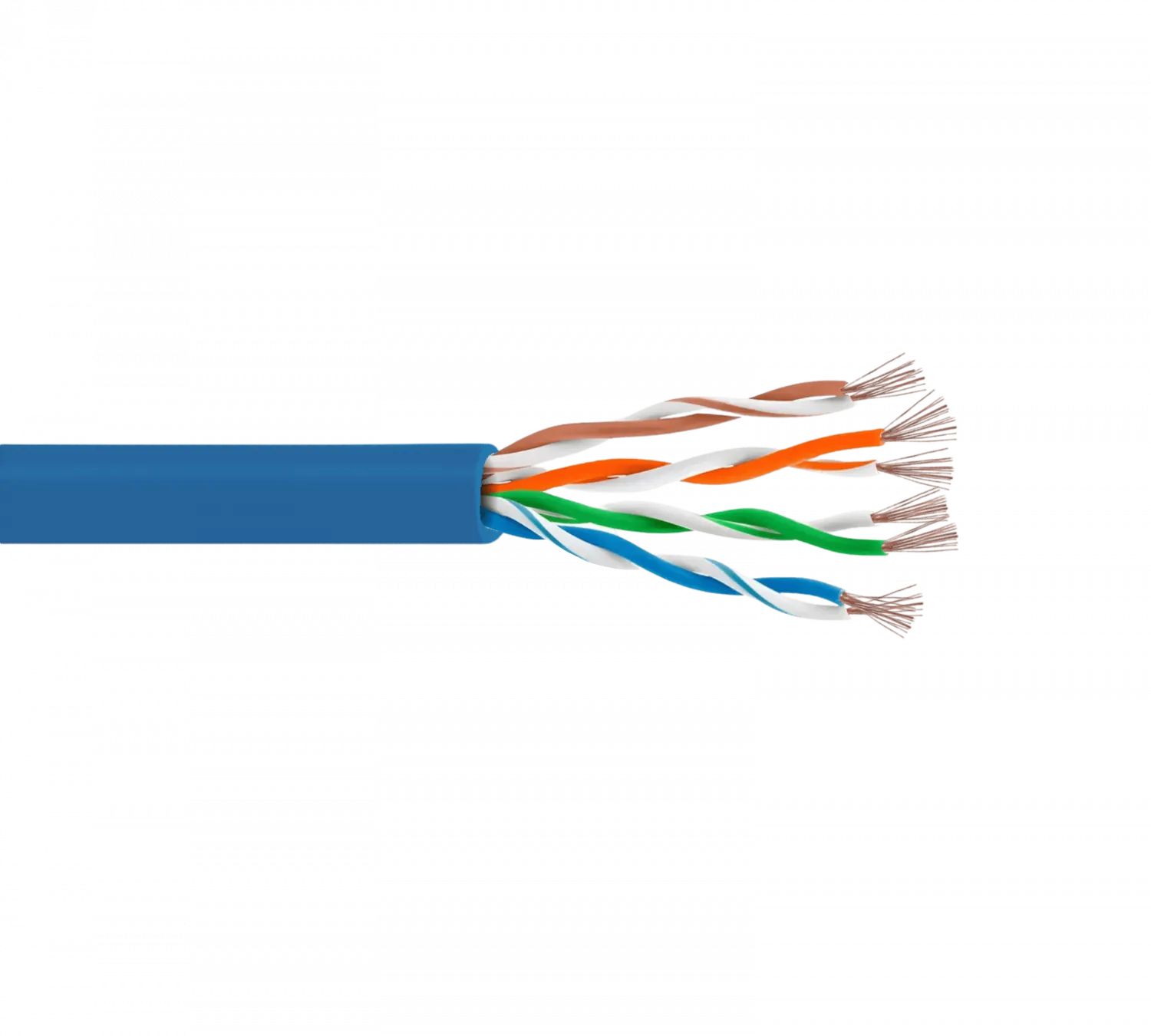Cable Patch Cord Azul Multifilar CCA Aleacion Cat5e 2mt RJ45 inyectado 1